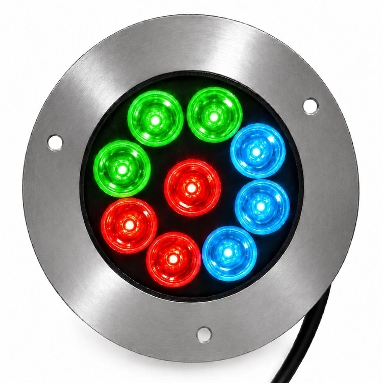 چراغ استخری رینگ دار ۹ وات مولتی کالر RGB (آر جی بی) توکار و روکار برند تابان توس
